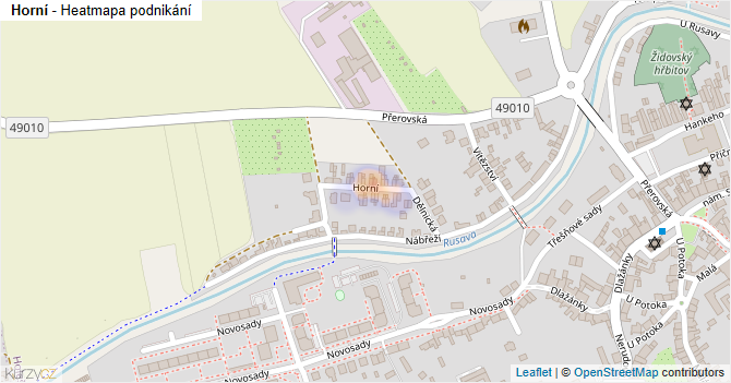 Horní - mapa podnikání