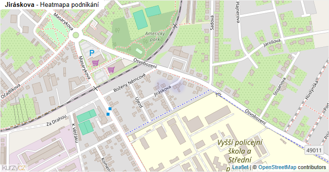 Jiráskova - mapa podnikání