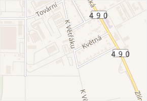 Květná v obci Holešov - mapa ulice