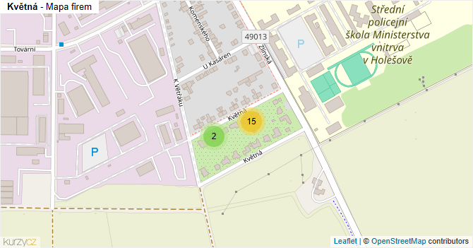 Květná - mapa firem