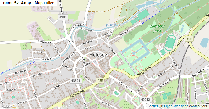 nám. Sv. Anny - mapa ulice