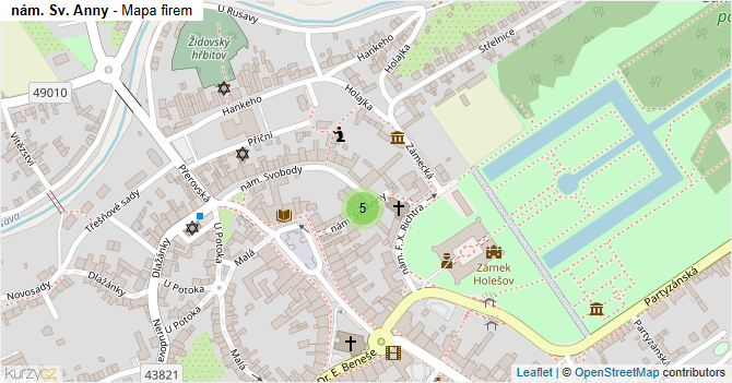 nám. Sv. Anny - mapa firem