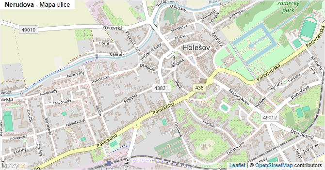 Nerudova - mapa ulice