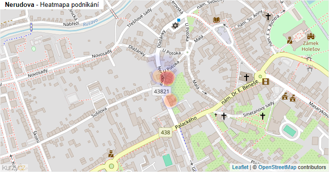 Nerudova - mapa podnikání