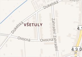 Ovocná v obci Holešov - mapa ulice