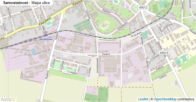 Samostatnost - mapa ulice
