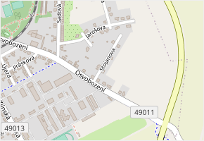Stojanova v obci Holešov - mapa ulice