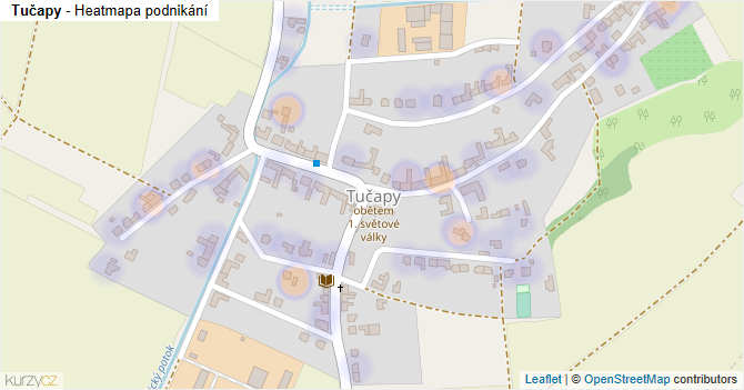 Tučapy - mapa podnikání