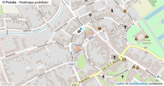 U Potoka - mapa podnikání