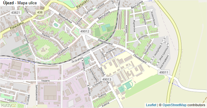 Újezd - mapa ulice