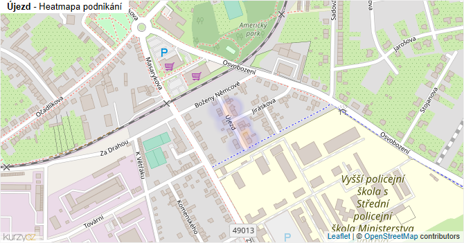 Újezd - mapa podnikání