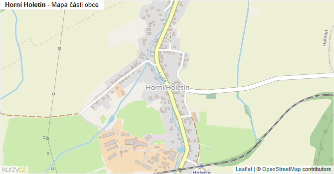 Horní Holetín - mapa části obce