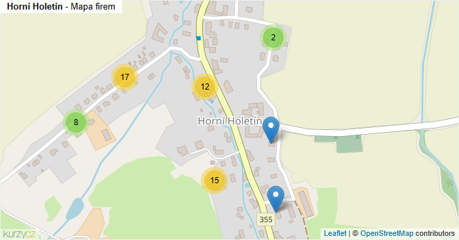 Horní Holetín - mapa firem