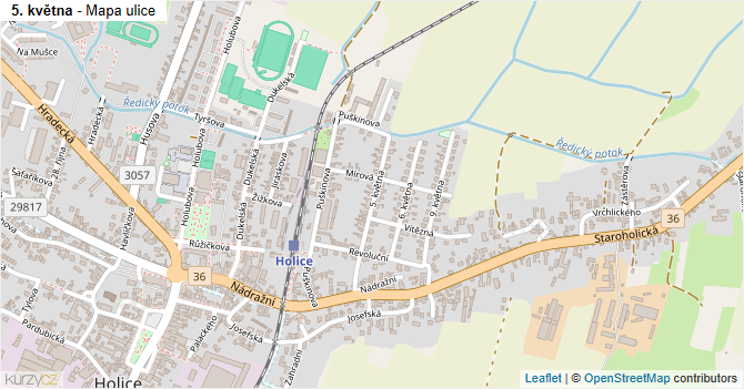 5. května - mapa ulice