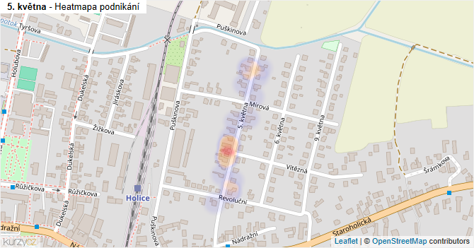 5. května - mapa podnikání