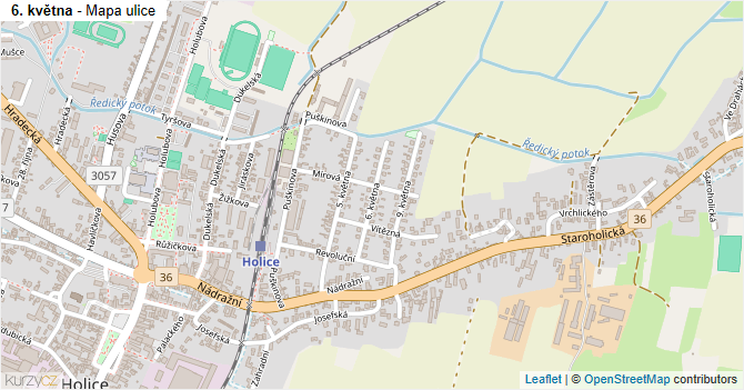 6. května - mapa ulice
