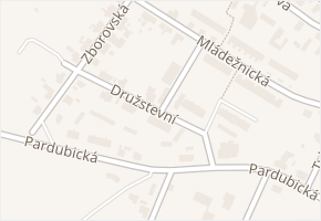 Družstevní v obci Holice - mapa ulice