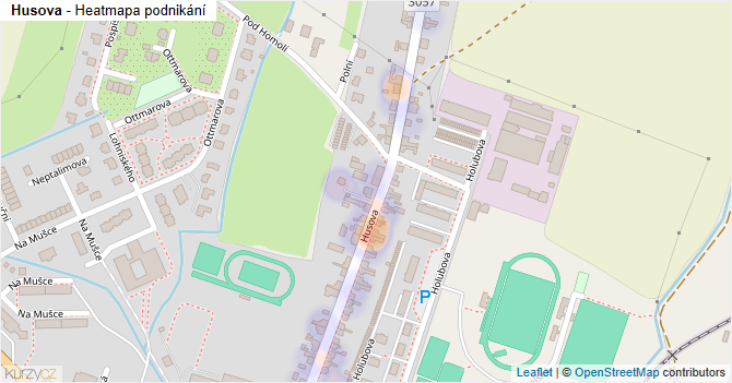 Husova - mapa podnikání