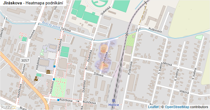Jiráskova - mapa podnikání