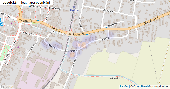 Josefská - mapa podnikání