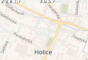 Jungmannova v obci Holice - mapa ulice