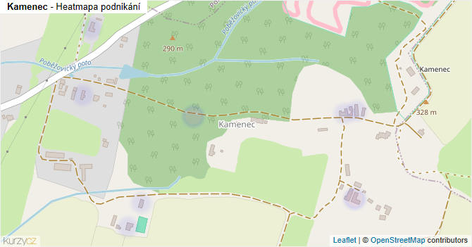 Kamenec - mapa podnikání