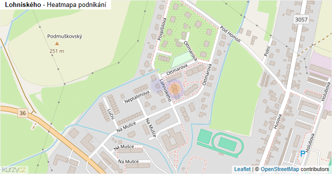 Lohniského - mapa podnikání