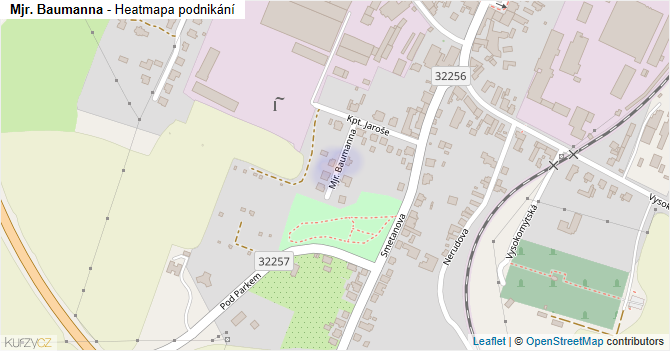 Mjr. Baumanna - mapa podnikání
