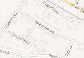 Mládežnická v obci Holice - mapa ulice