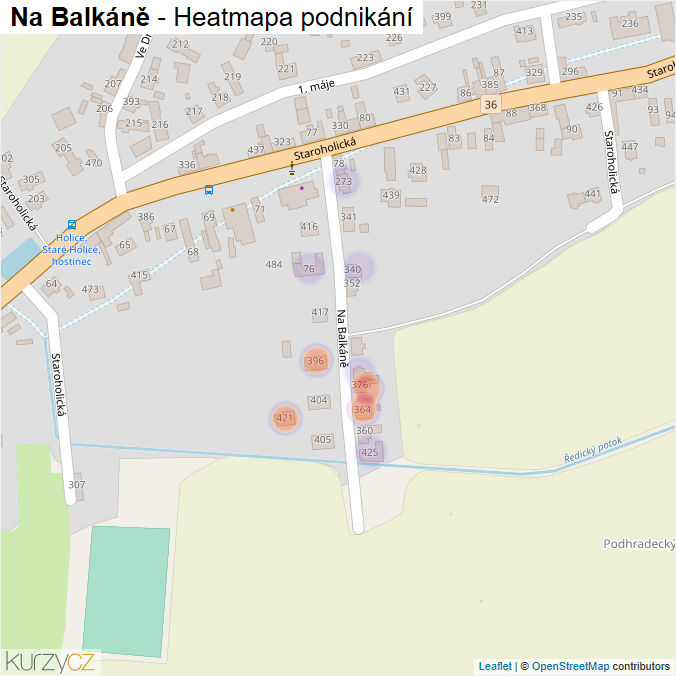 Mapa Na Balkáně - Firmy v ulici.