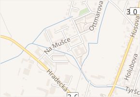Na Mušce v obci Holice - mapa ulice