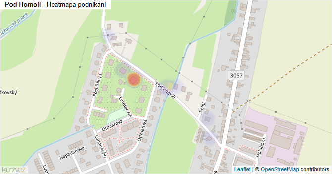 Pod Homolí - mapa podnikání