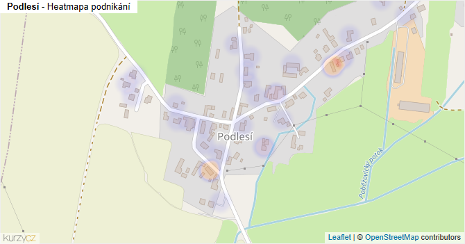 Podlesí - mapa podnikání