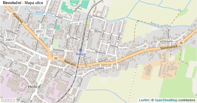 Revoluční - mapa ulice
