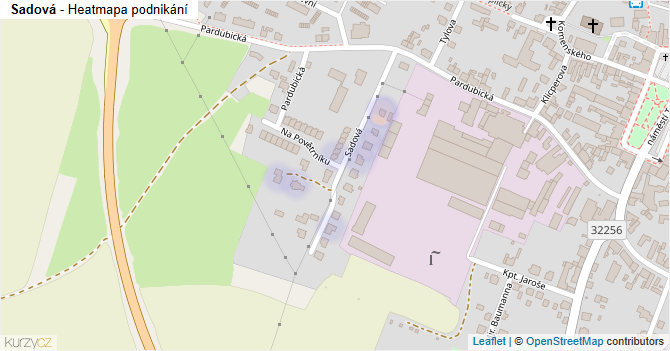 Sadová - mapa podnikání
