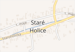 Staré Holice v obci Holice - mapa části obce