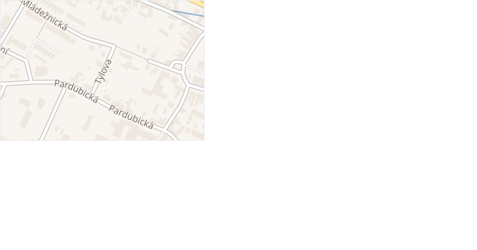 Tylova v obci Holice - mapa ulice