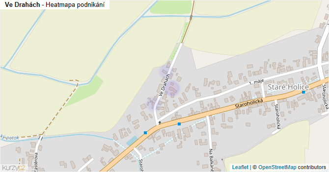 Ve Drahách - mapa podnikání
