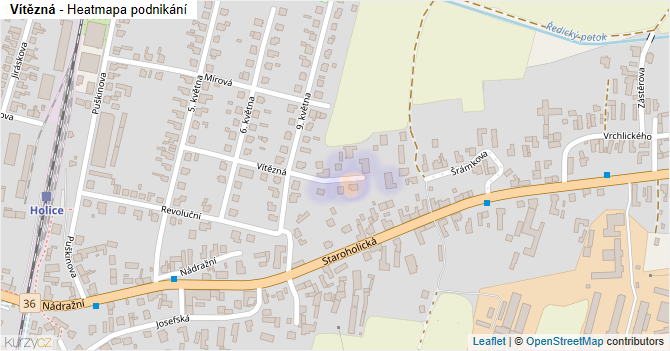 Vítězná - mapa podnikání