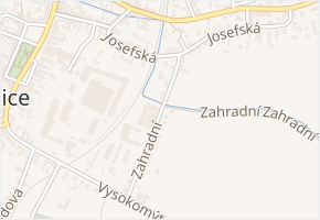 Zahradní v obci Holice - mapa ulice