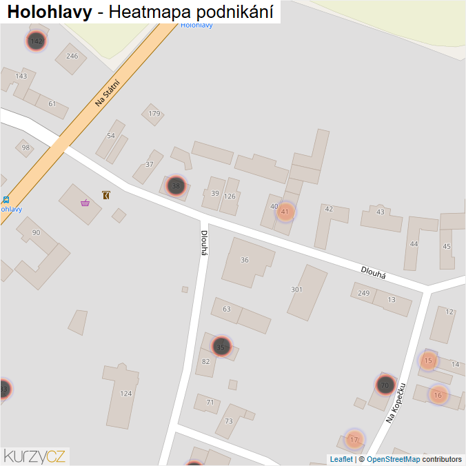 Mapa Holohlavy - Firmy v obci.