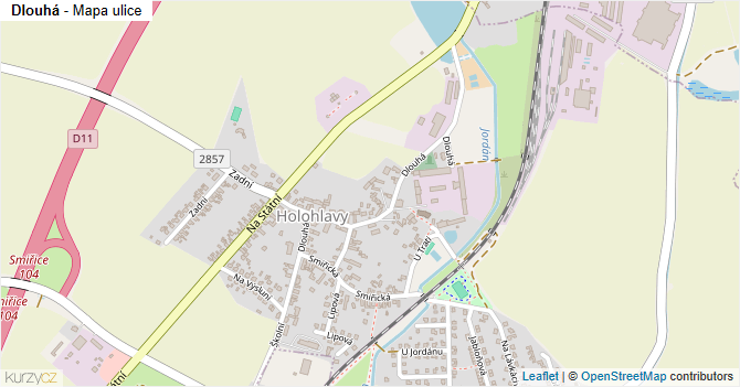 Dlouhá - mapa ulice