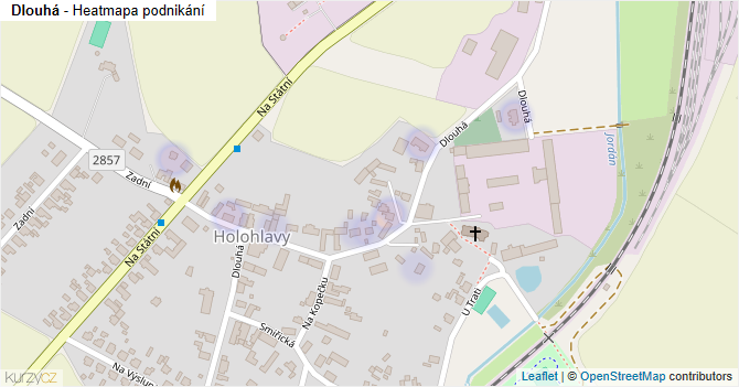 Dlouhá - mapa podnikání