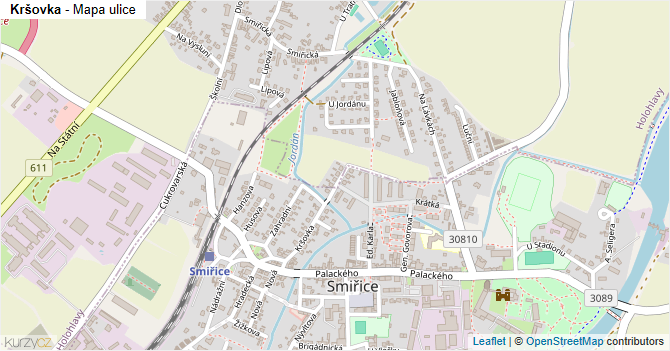 Kršovka - mapa ulice