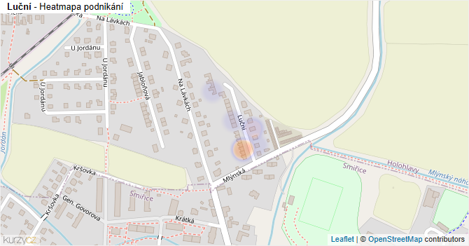 Luční - mapa podnikání