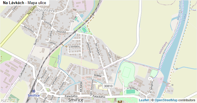 Na Lávkách - mapa ulice