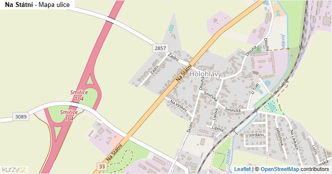 Na Státní - mapa ulice