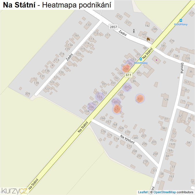 Mapa Na Státní - Firmy v ulici.