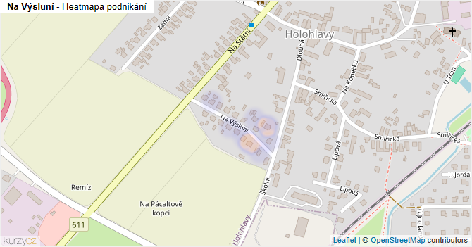 Na Výsluní - mapa podnikání