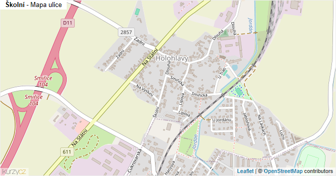 Školní - mapa ulice